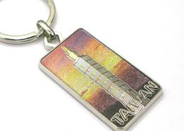 Taiwan landmark key chain with relief sculpture