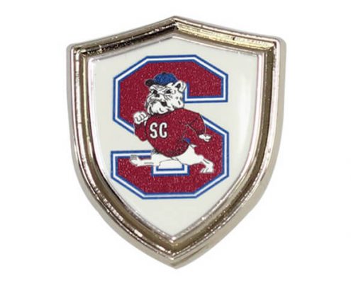 Shield Shaped Pin with custom logo