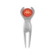 The Front Side Of Metal Golf Divot Tool With Coin