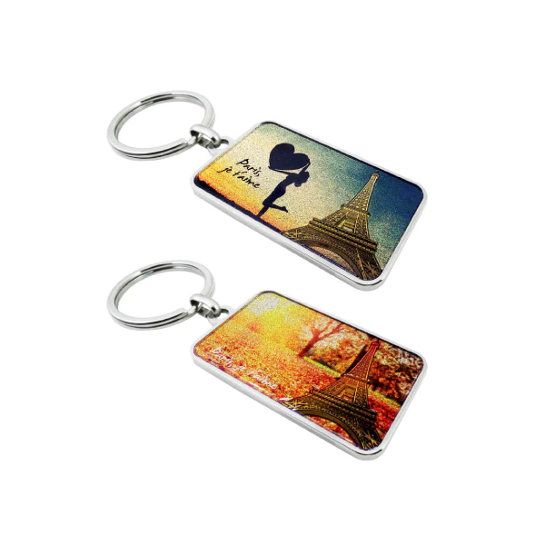 Design Your Vivid Embossed Eiffel Tower Keychain