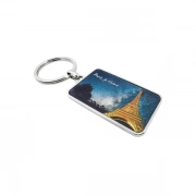 Tourist Souvenir Vivid Embossed Eiffel Tower Keychain