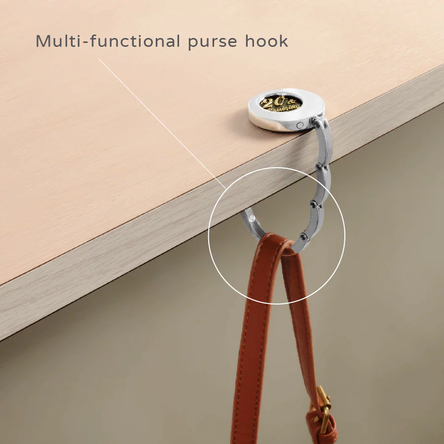 Bag Hook Function Custom Foldable Bag Holder With Coin