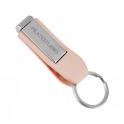 Custom Logo Of Custom Leather Keychain With Phone Stand Function