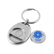 Easy To Take Off The Coin From Custom Oval Coin Keyring With Magnet