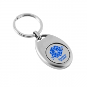 Metal Luster Of Custom Oval Coin Keyring With Magnet