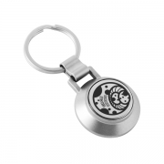 Metal Luster Of Round Shape Coin Keychain With Opener