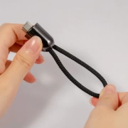 Open The Cap Of Charging Cable Keychain With Phone Strap