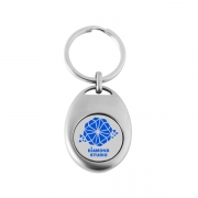 The Front Side Of Custom Oval Coin Keyring With Magnet