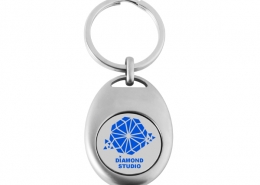 The Front Side Of Custom Oval Coin Keyring With Magnet