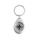 The Front Side Of Drop Shaped Trolley Coin Keychain