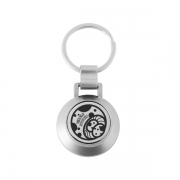 The Front Side Of Round Shape Coin Keychain With Opener