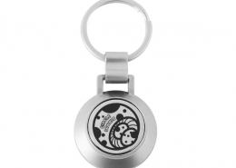 The Front Side Of Round Shape Coin Keychain With Opener