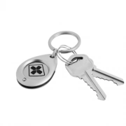 The Key With Drop Shaped Trolley Coin Keychain