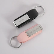 Wide Leather Of Custom Leather Keychain With Phone Stand Function