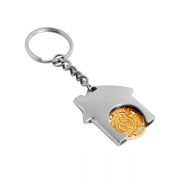 Cabin Design Of Custom Cabin Shape Coin Keychain