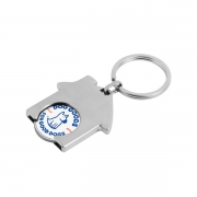 Coin Insert Structure Custom Cabin Shape Coin Keychain