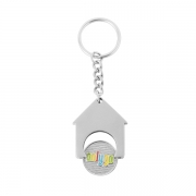 Coin Insert Structure House Shape Coin Keychain