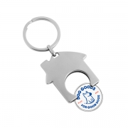 Custom Coin Of Custom Cabin Shape Coin Keychain