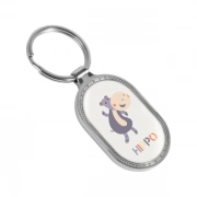 Digital Printing Of Capsule Shaped Keychain With Embossed Border