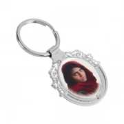 Digital Printing Of Custom Oval Shaped Keychain With Hollow Border