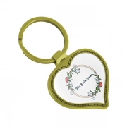 Digital Printing Of Heart Shaped Keychain With Embossed Border