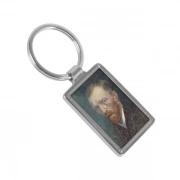 Digital Printing Of Rectangular Keychain With Embossed Border