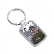 Digital Printing Of Rounded Rectangular Keychain With Embossed Border