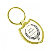 Digital Printing Of Shield Shaped Keychain With Embossed Border