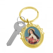 High Quality Zinc Alloy Of Custom Oval Shaped Keychain With Hollow Border