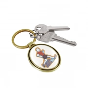 High Quality Zinc Alloy Of Oval Zinc Alloy Keychain