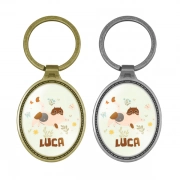 Professional Plating Of Egg Shaped Keychain With Embossed Border