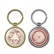 Professional Plating Of Round Keychain With Embossed Border