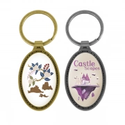 Professional Plating Of Vertically Oriented Oval Keychain With Embossed Border