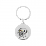 The Back Side Of Football Shape Coin Keychain