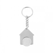 The Back Side Of House Shape Coin Keychain