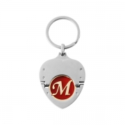 The Front Side Of 2 Parts Heart Shaped Coin Keychain