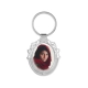 The Front Side Of Custom Oval Shaped Keychain With Hollow Border