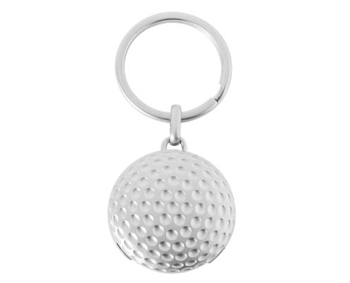 The Front Side Of Golf Shape Coin Keychain