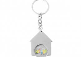 The Front Side Of House Shape Coin Keychain