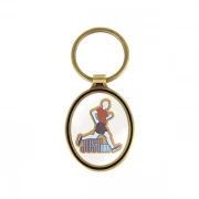 The Front Side Of Oval Zinc Alloy Keychain