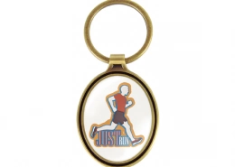 The Front Side Of Oval Zinc Alloy Keychain