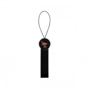 The Front Side Of Phone Strap Leather Keychain Round