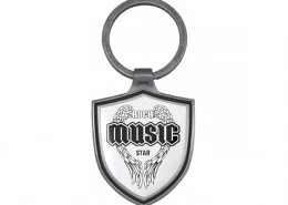 The Front Side Of Shield Shaped Zinc Alloy Keyring