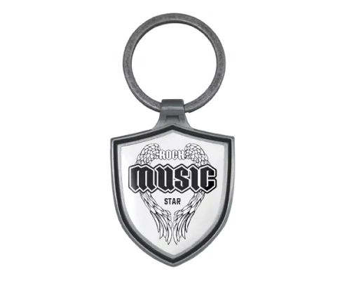 The Front Side Of Shield Shaped Zinc Alloy Keyring