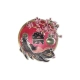 Front Side Of The Glitter Japanese Style Cherry Blossom Pin Badge