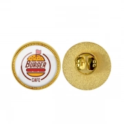 Metal Luster Of Custom Round Badge With Decorative Edges