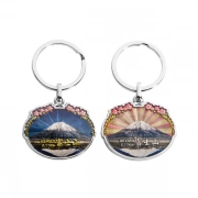 Metal Luster Of Mount Fuji Keychain