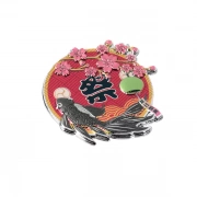 Relief Design On The Glitter Japanese Style Cherry Blossom Pin Badge