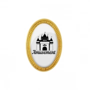 The Front Side Of Custom Oval Badge With Decorative Edges