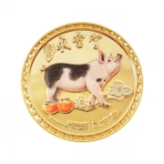 The Front Side Of Chinese New Year Customized Pig Metal Souvenir Coin